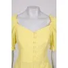 Yellow blouse and skirt suit