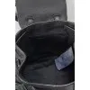 Fringed leather crossbody backpack