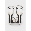 Vintage white heeled sandals