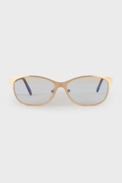 Diopter glasses with gold frame