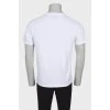 Men's white printed T-shirt