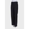 Classic wool trousers with stripes