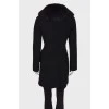 Black coat with fur