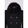 Black wool and cashmere coat