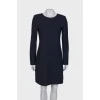 Wool navy blue dress