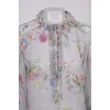 Sheer blouse in floral print