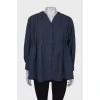 Navy blue loose fit blouse