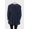 Navy blue loose fit blouse