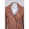 Dark pink leather jacket