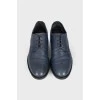 Men's blue perforated shoes