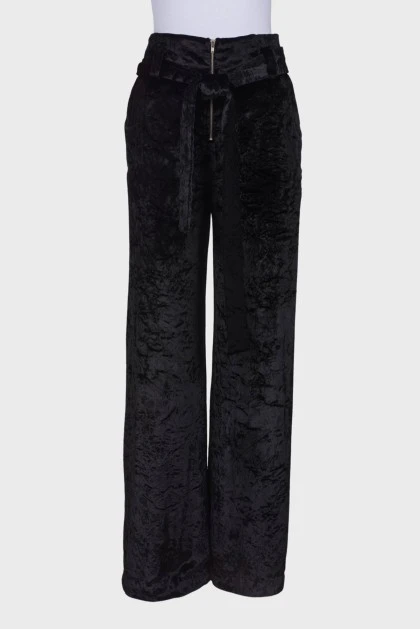 High waist palazzo trousers with tag