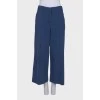 Blue loose fit trousers