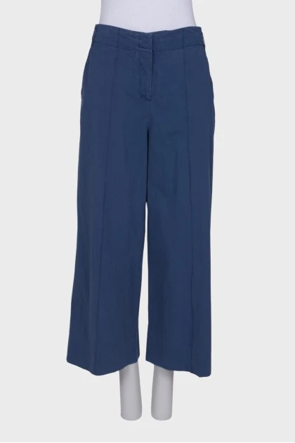 Blue loose fit trousers
