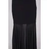 Silk black maxi skirt