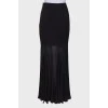 Silk black maxi skirt