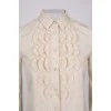 Light beige blouse with ruffles