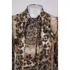 Silk blouse with animal print
