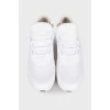 White high platform sneakers
