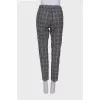 Checked wool trousers