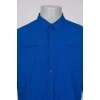 Men's blue checked shirt