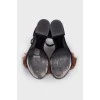 Abby Fur Tilt-Heel sandals