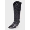 Quilted leather Cossacks