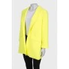 Long jacket in bright yellow