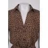 Leopard print waist dress