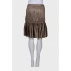 Olive pleated skirt