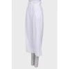 High waisted white culottes