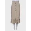 Linen skirt with buttons
