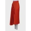 Orange ruffled skirt