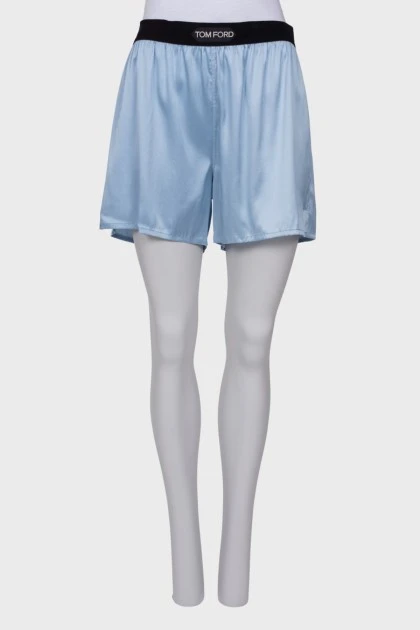 Light blue loose fit shorts