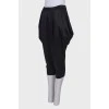 Silk cropped trousers