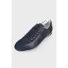 Men's mixed leather sneakers