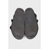 Velcro leather sandals