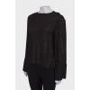 Semi-sheer blouse with lurex
