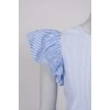 White blouse with blue stripes