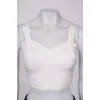 White top with raised seams