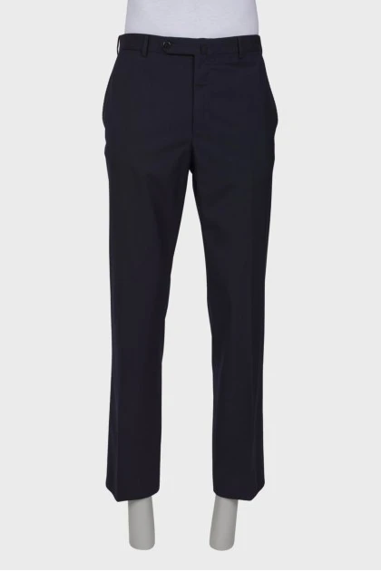 Men's black wool trousers