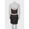 Bandeau dress with perforations