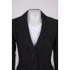 Black jacket decorated with pink thread