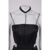 Black top with pleated fabric