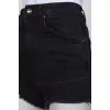 Black shorts with raw hem