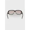 Black patterned glasses with rhinestones