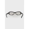 Black glasses with embossed temples