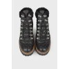 Insulated boots with rhinestones