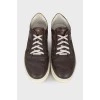 Men's dark brown sneakers