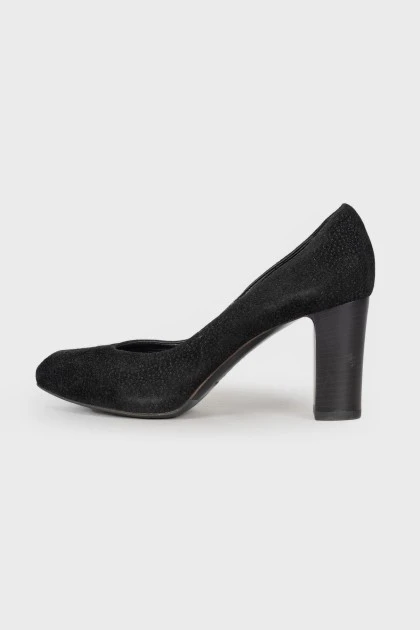 Black suede shoes