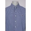 Men's blue check shirt
